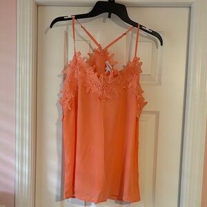 Coral Lace Cami Top - Size Large NWT